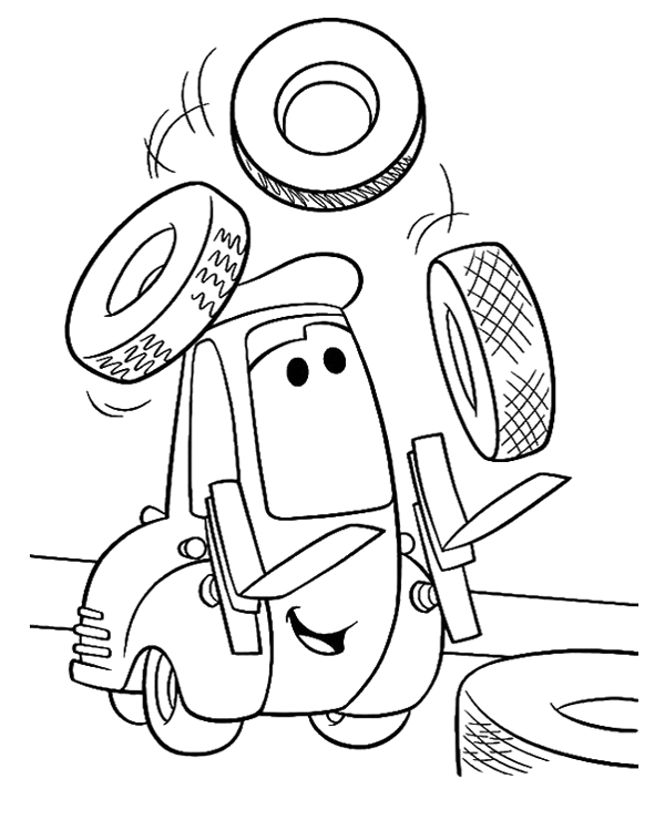 Juggling guido coloring page