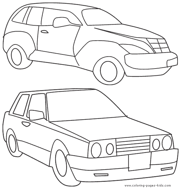Car coloring page