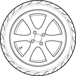 Car truck tire line art stock vector royalty free shutterstock rims for cars coloring pages cars coloring pages