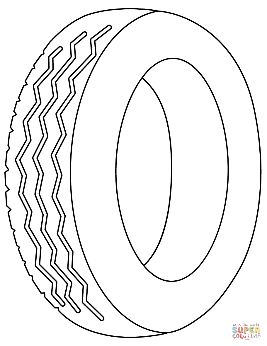 Tire coloring page free printable coloring pages