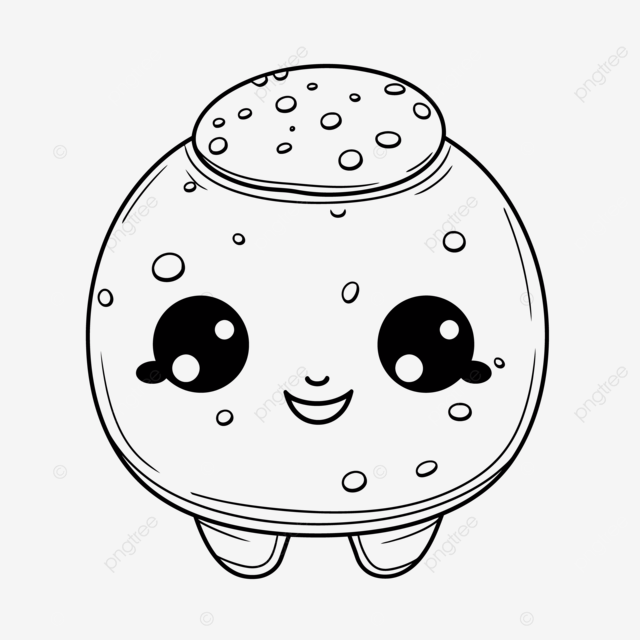 An eye cute little food color page coloring page outline sketch drawing vector wing drawing food drawing ring drawing png and vector with transparent background for free download
