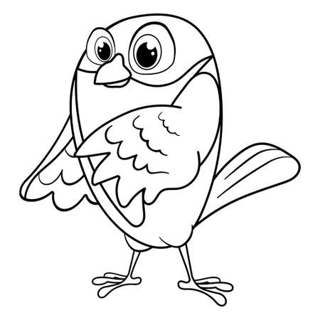 Bird cartoon coloring page cliparts stock vector and royalty free bird cartoon coloring page illustrations