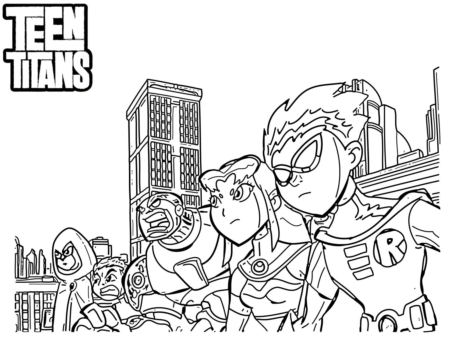 Teen titans coloring pages