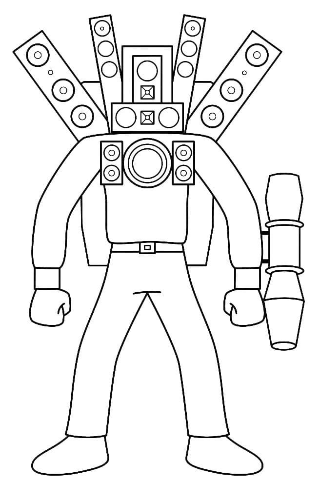 Titan cameraman coloring pages printable for free download