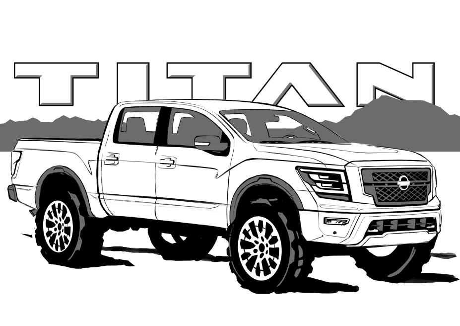Nissan coloring book sketches