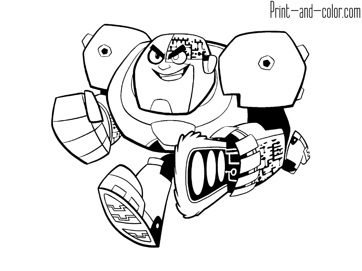 Teen titans go coloring pages print and color