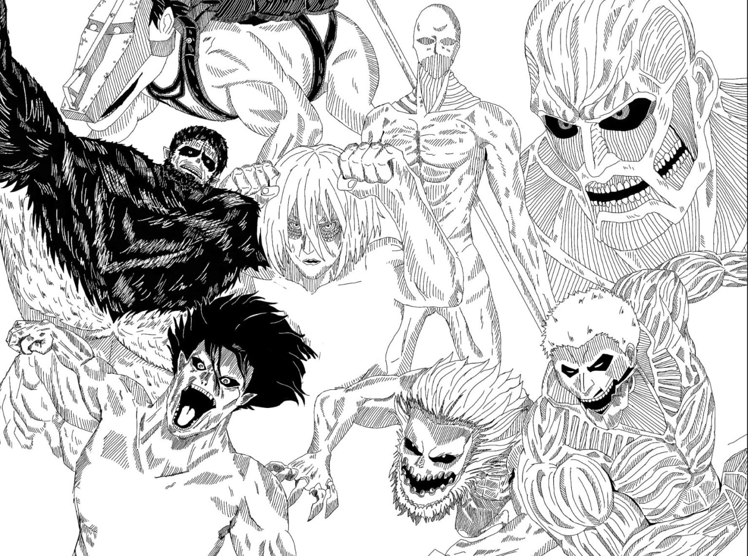 Attack on titan coloring pages