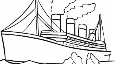 Titanic coloring pages free printable for kids