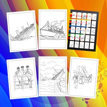 Printable titanic coloring pages captivating history through color
