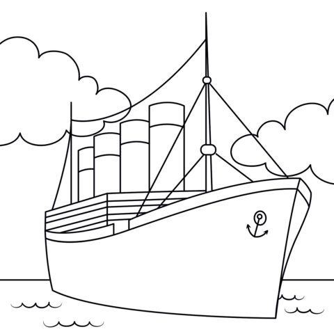 Titanic coloring page free printable coloring pages