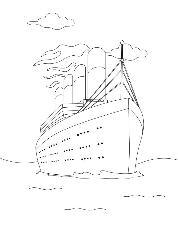 Printable titanic coloring pages pdf