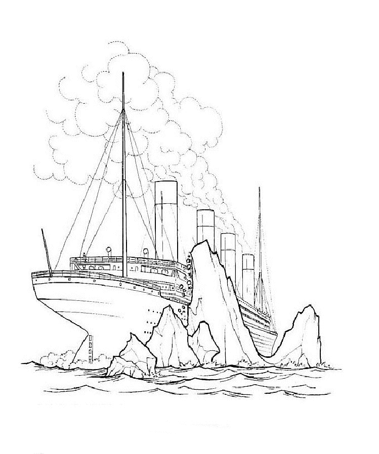 Free printable titanic coloring pages for kids