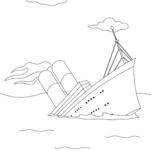 Titanic coloring pages printable for free download