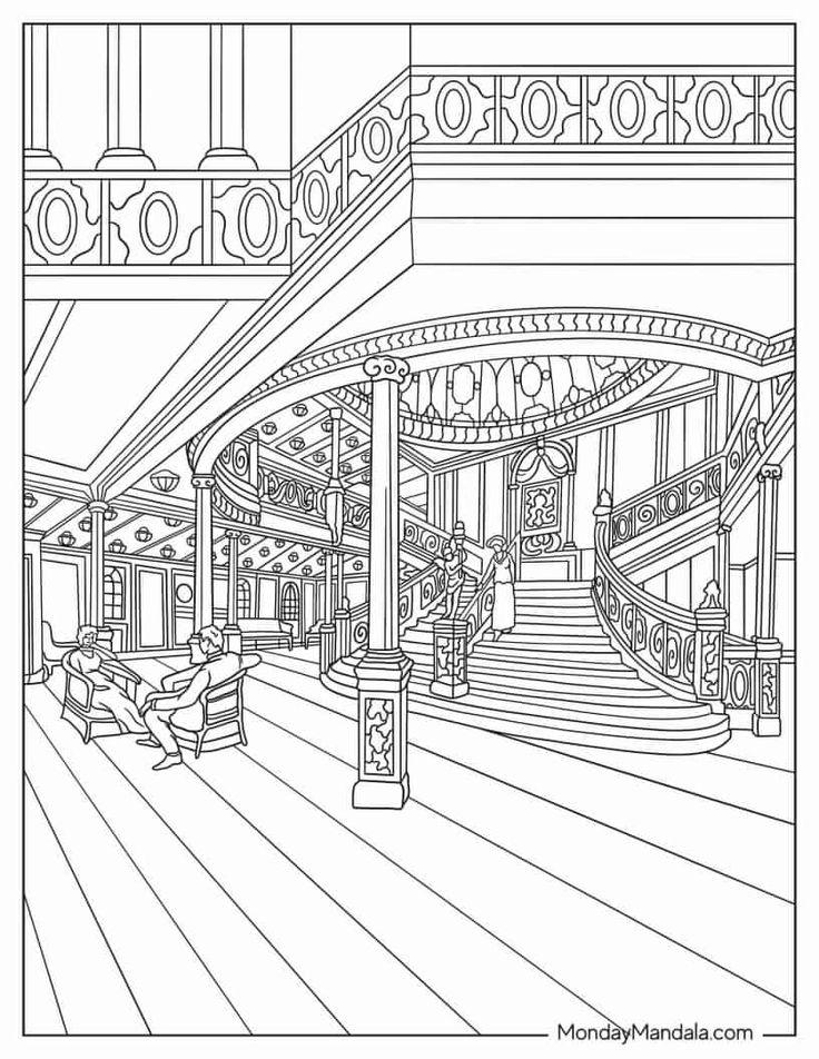 Titanic coloring pages free pdf printables titanic titanic drawing coloring pages