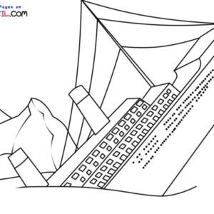 Titanic coloring pages printable for free download