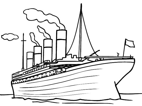 Printable titanic coloring pages