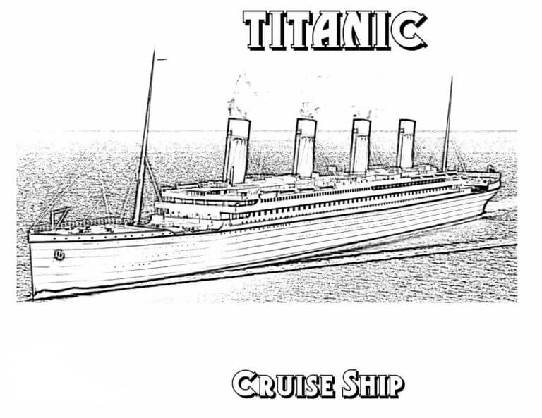 Titanic grand cruise coloring page