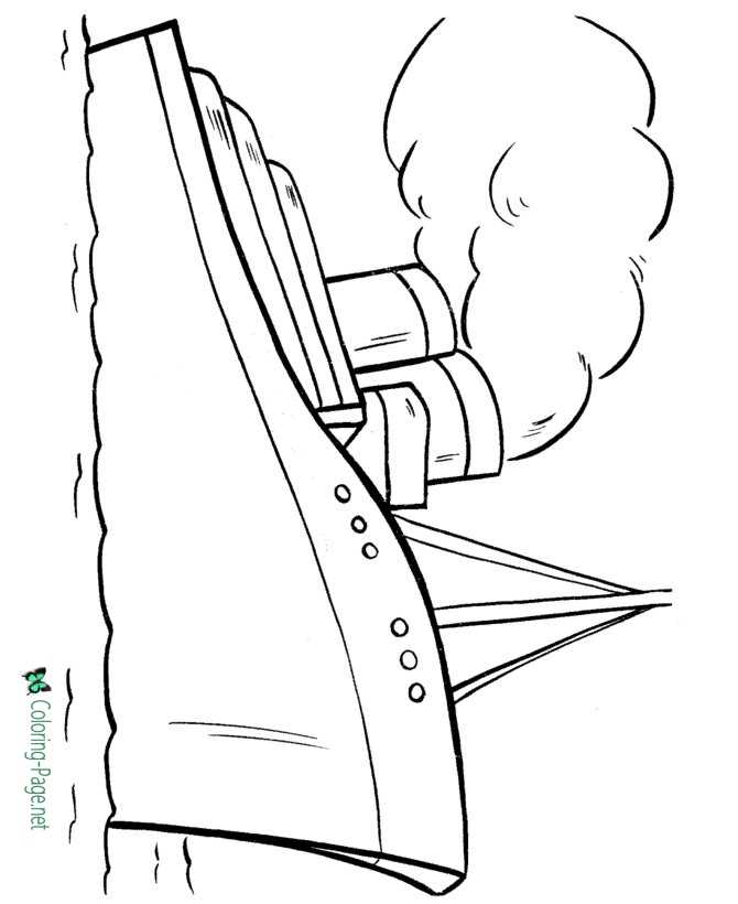 Boat coloring pages