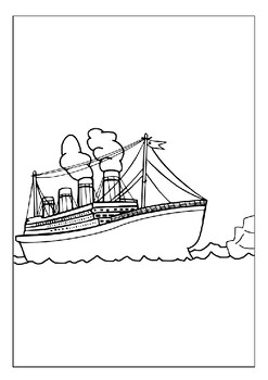 Engaging printable titanic coloring sheets for young history enthusiasts