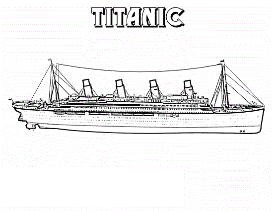 Printable titanic coloring pages