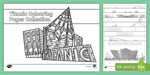 Titanic louring pages booklet teacher made