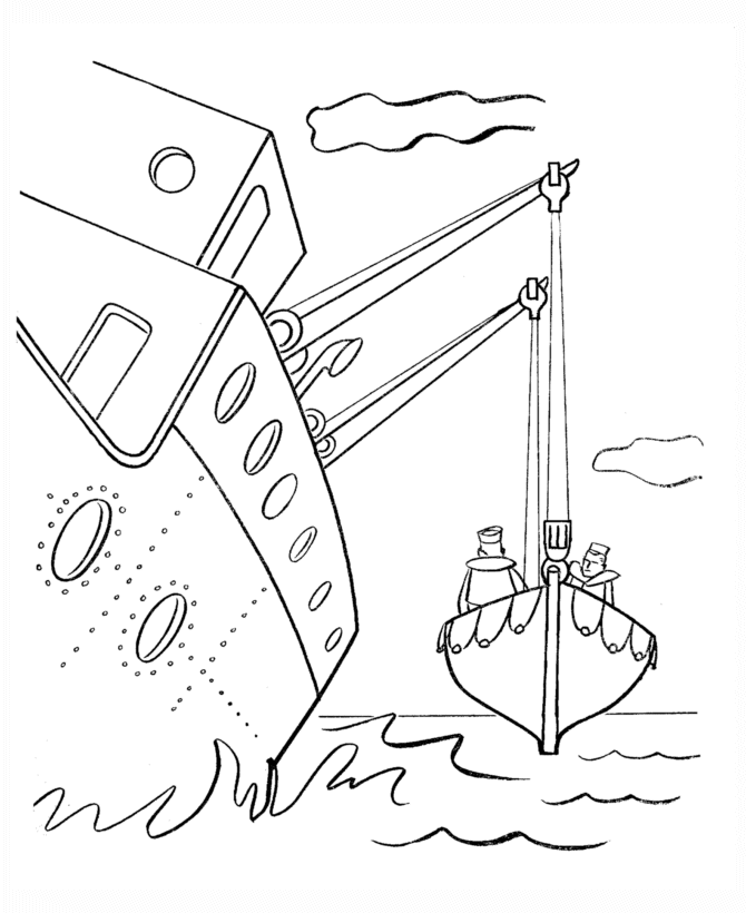 Bluebonkers ships and boats coloring pages