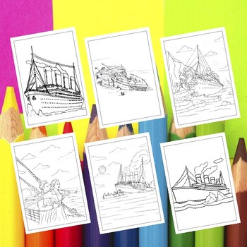 Engaging printable titanic coloring sheets for young history enthusiasts