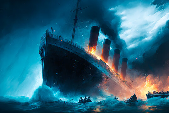 Titanic sinking images â browse photos vectors and video