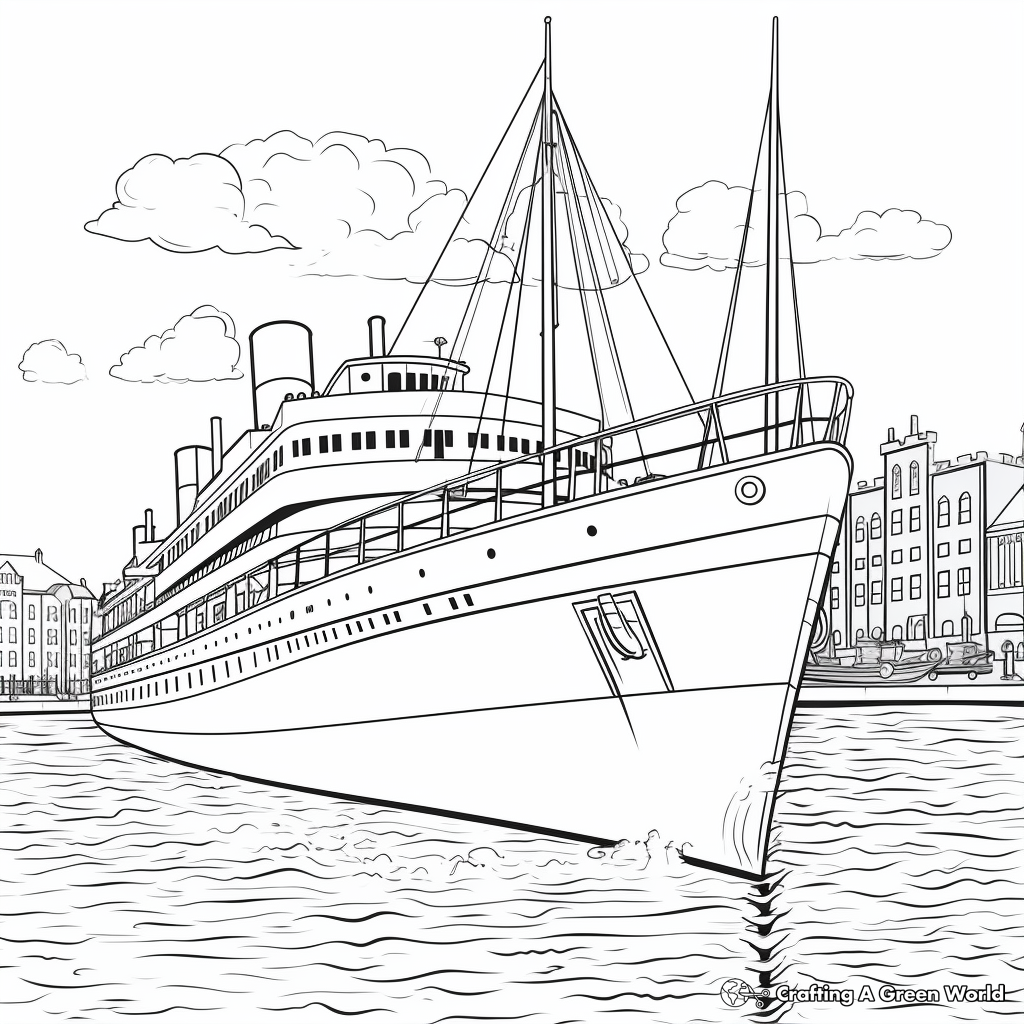 Titanic coloring pages