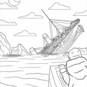 Titanic coloring pages printable for free download