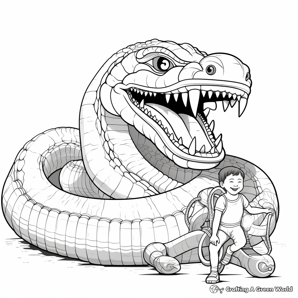 Titanoboa coloring pages