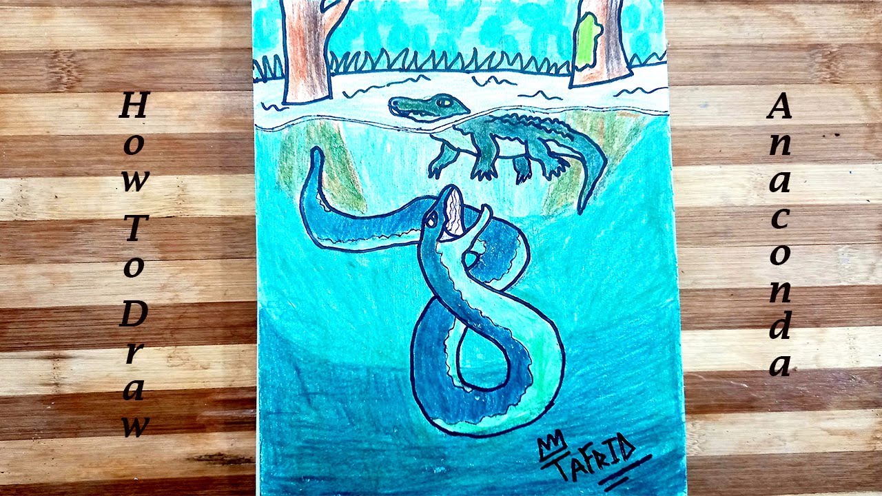 How to draw titanoboa easily by tafrid