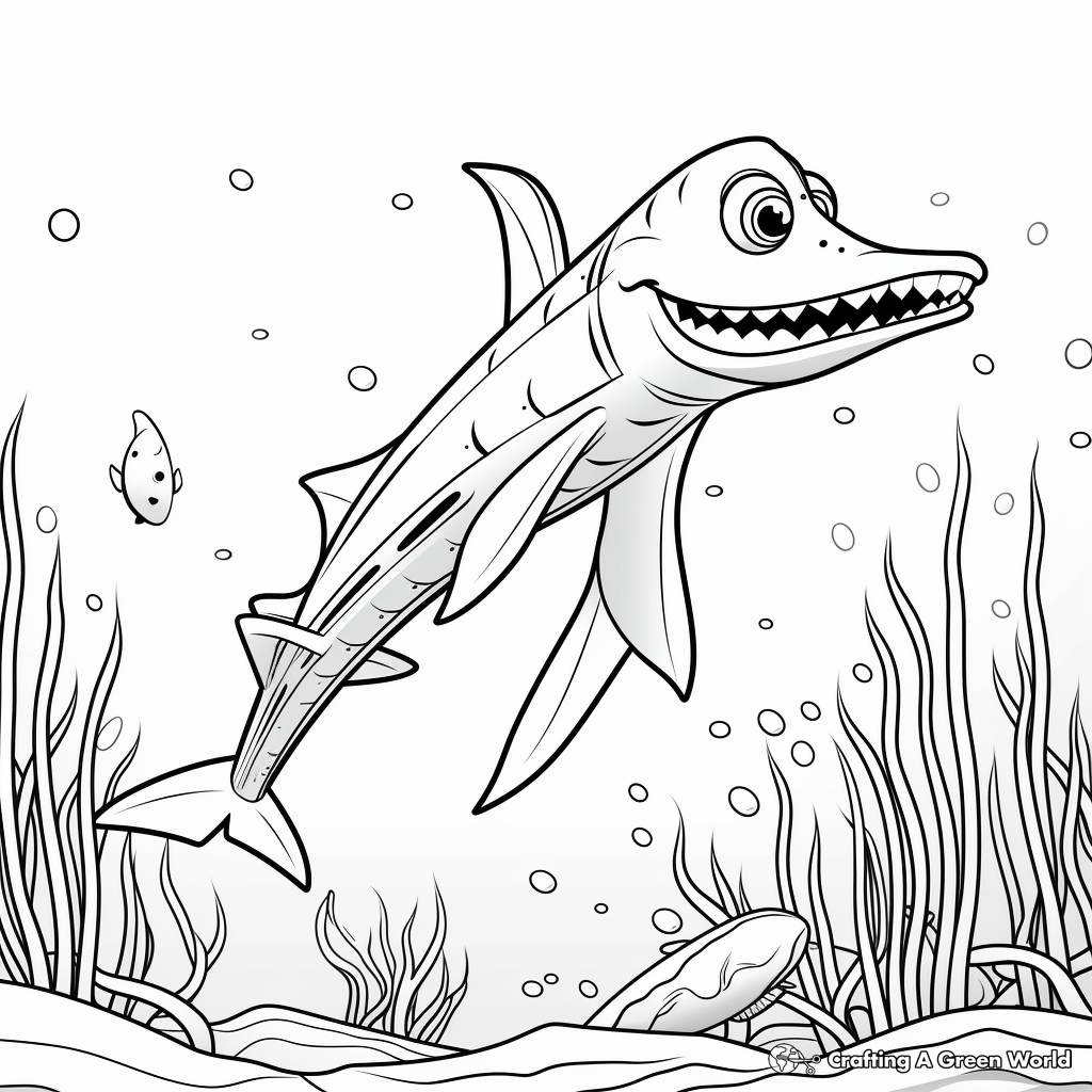 Plesiosaurus coloring pages