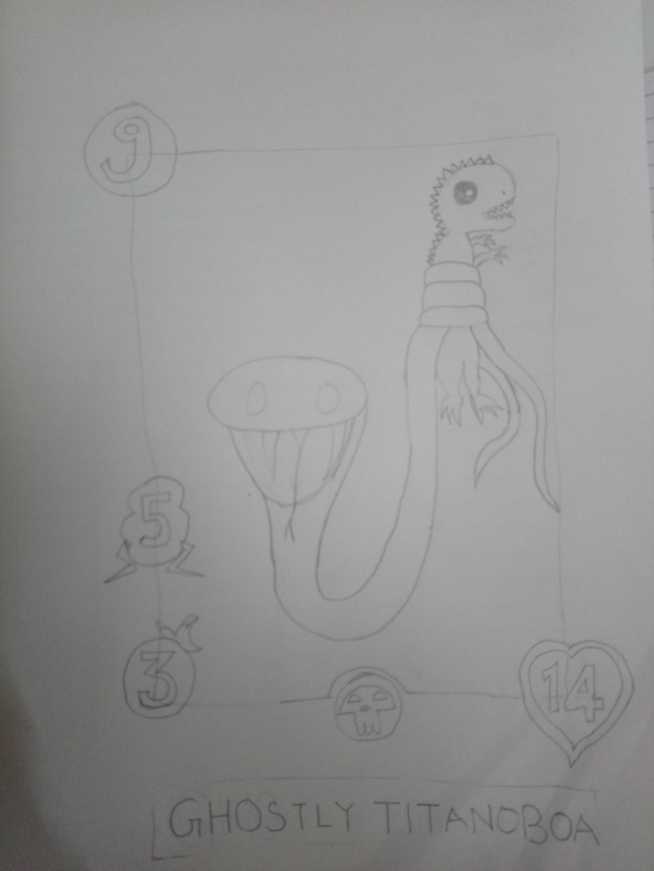 Splinterlands art the ghostly titanoboa