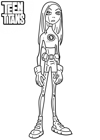 Teen titans terra coloring page free printable coloring pages