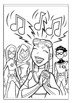 Join the teen titans on their mission with our printable coloring pages pdf