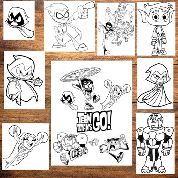 Teen titans coloring book pages coloring pages printable pdf
