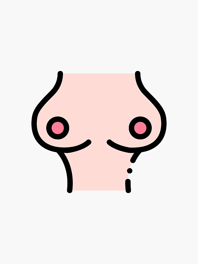 Breast cancer awareness boobs sticker for sale by designsbyaw