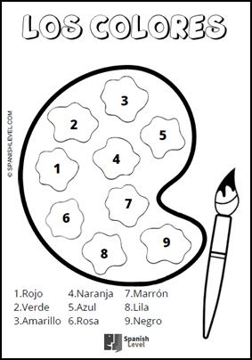 Paint it colors in spanish worksheet ficha de los colores spanish lessons for kids spanish colors spanish worksheets