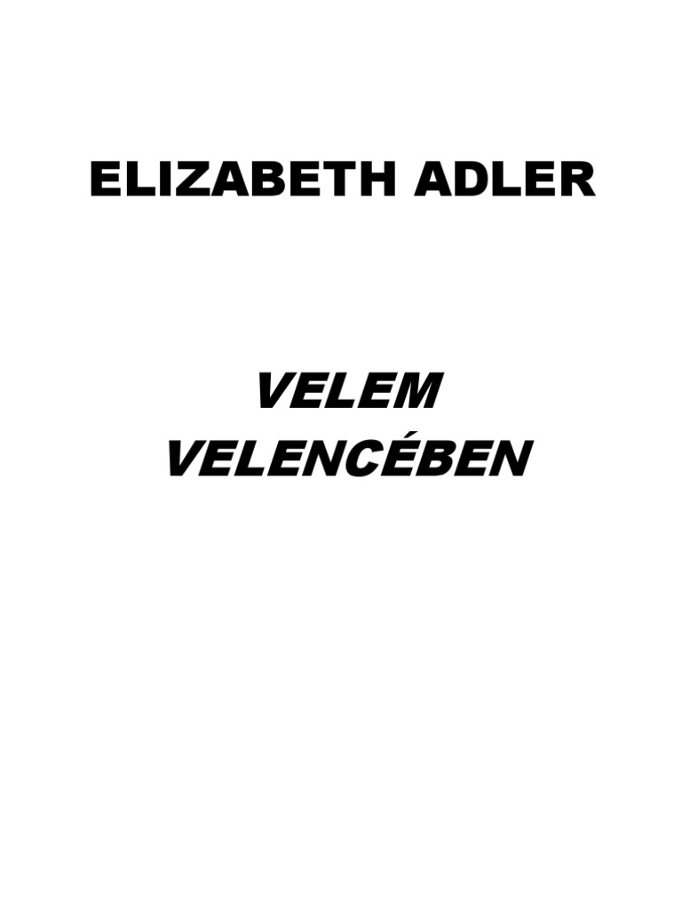 Elizabeth adler velem velenceben pdf