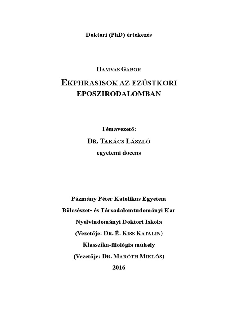 Disszertãciã hamvas gãbor pdf pdf