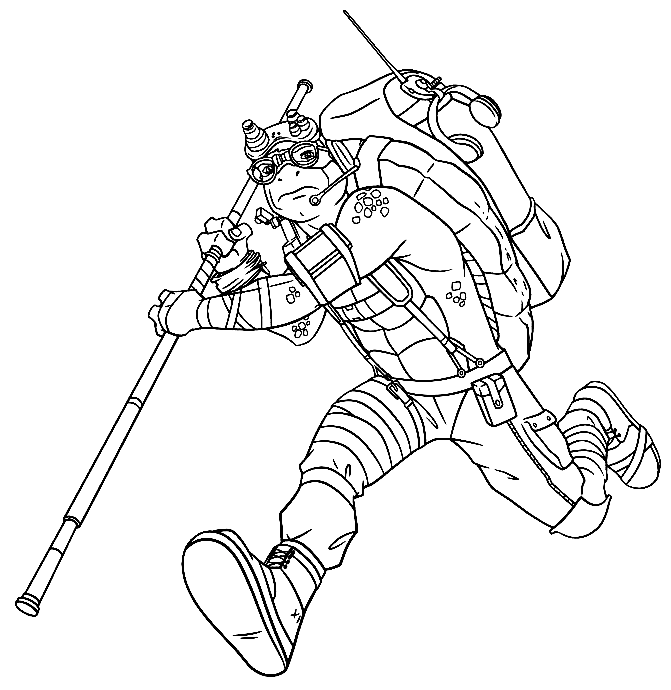 Donatello tmnt coloring page