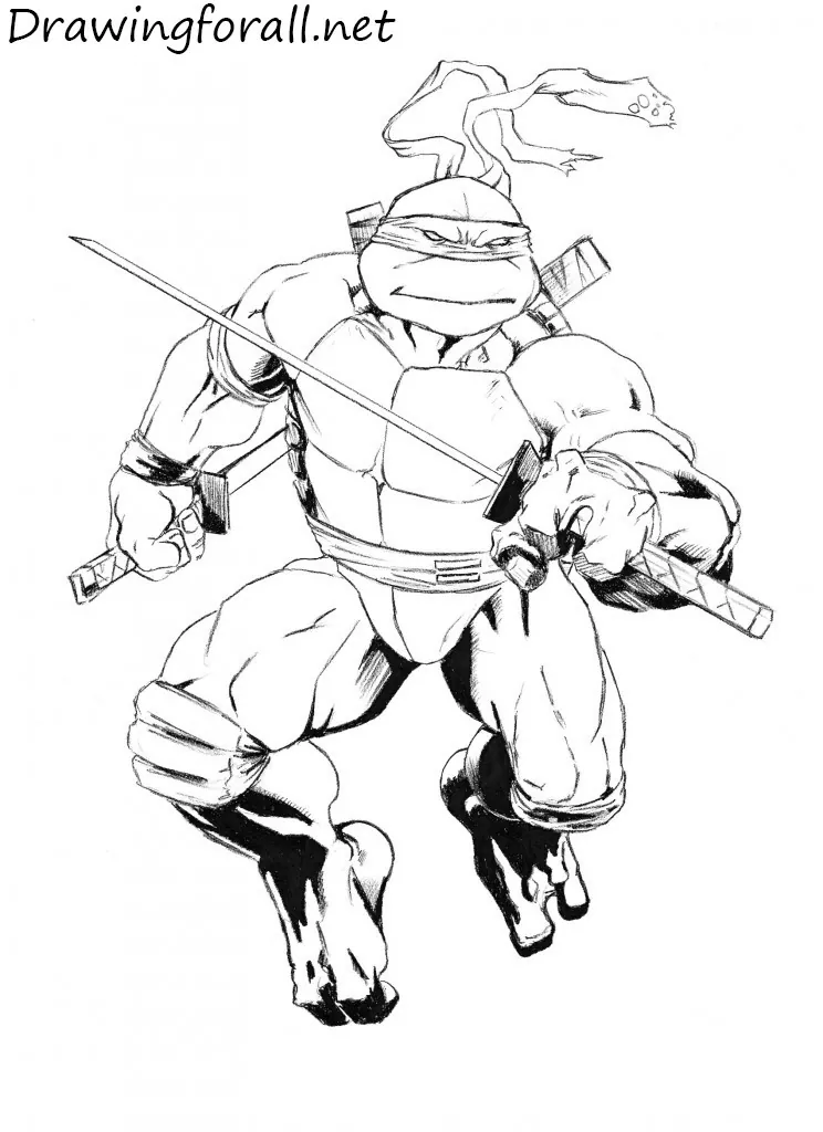 How to draw leonardo from tmnt