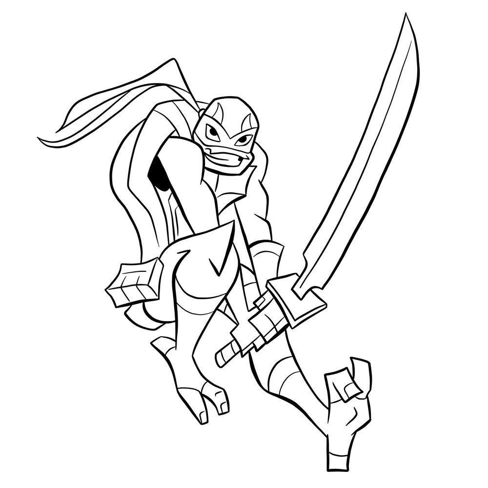 How to draw leonardo rise of tmnt turtle coloring pages ninja turtle coloring pages ninja turtles