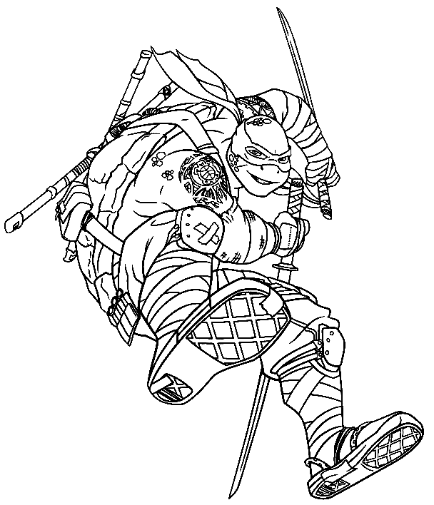Leonardo tmnt coloring page