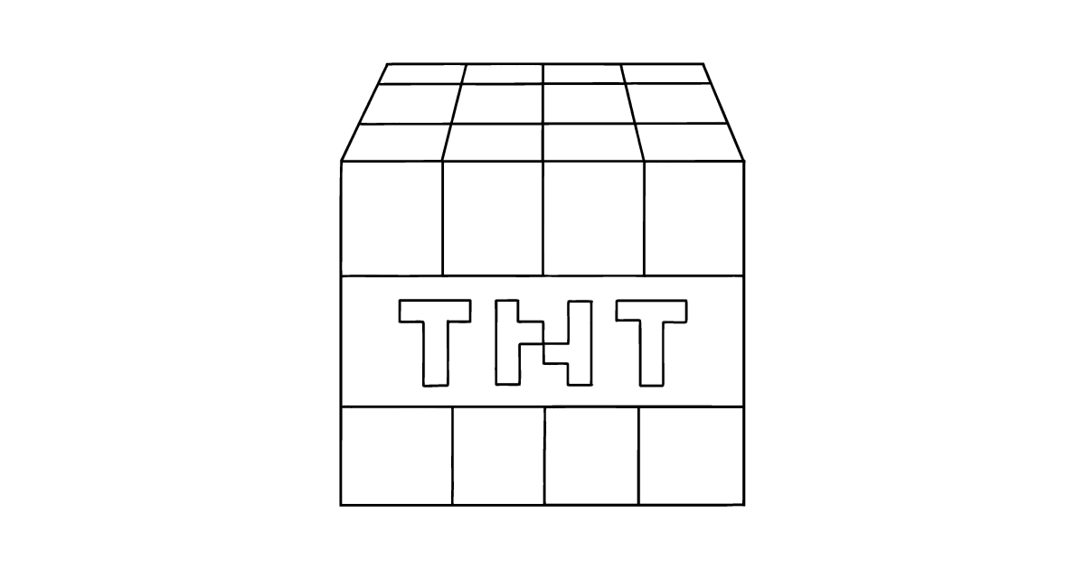 Minecraft tnt coloring page â online and print for free