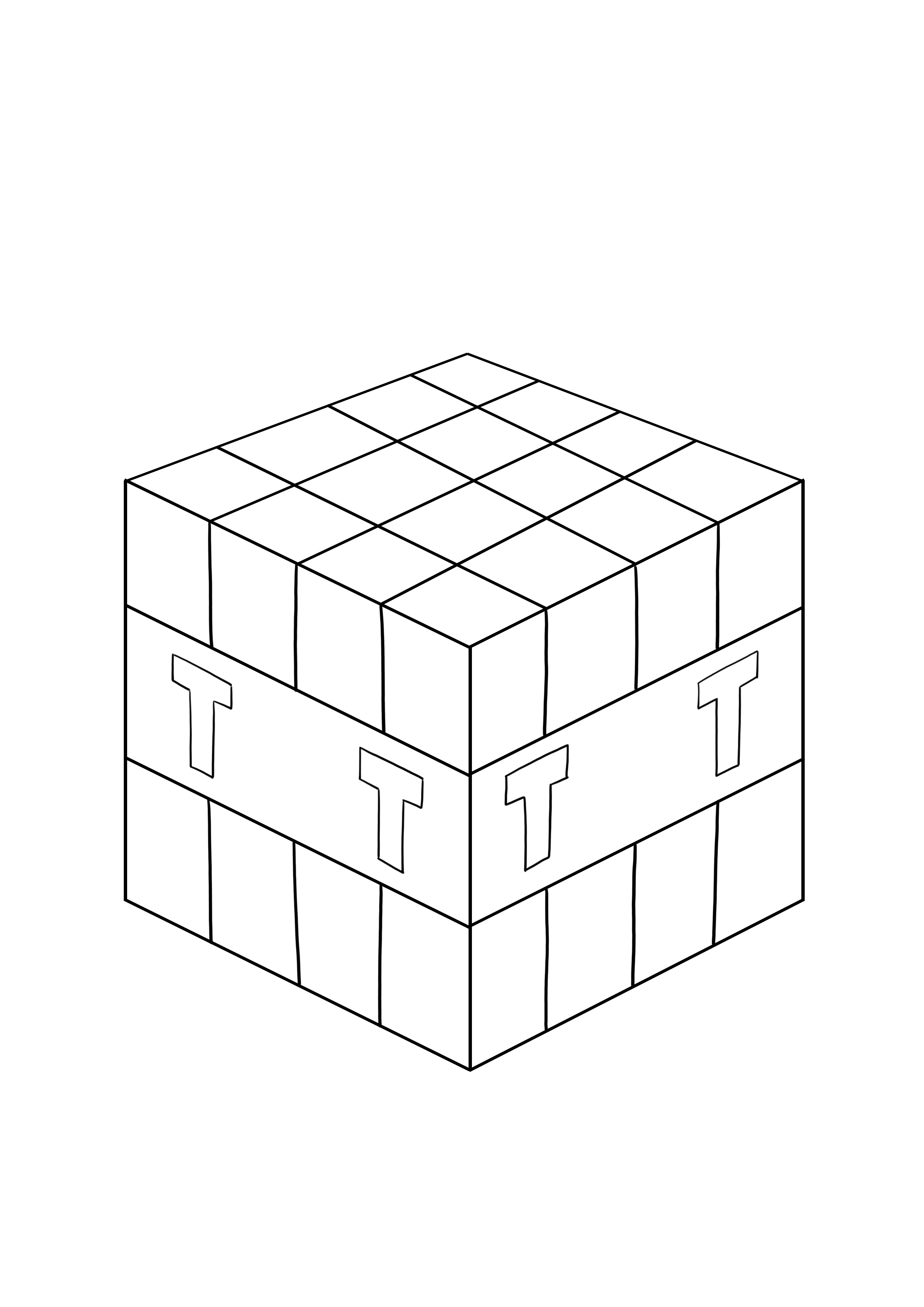 Minecraft tnt for free printing and coloring page