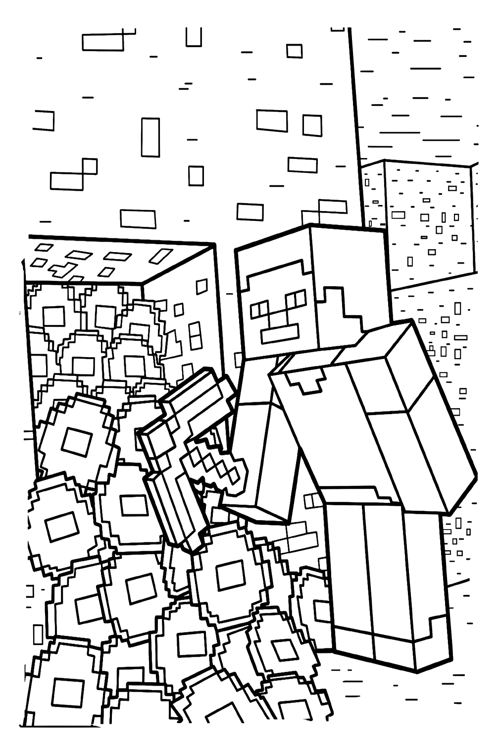 Minecraft coloring pages