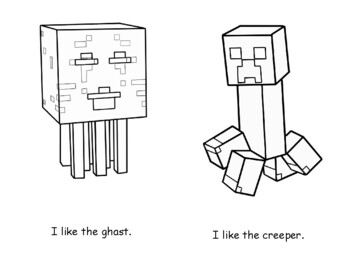 Minecraft i like guided reading and coloring book