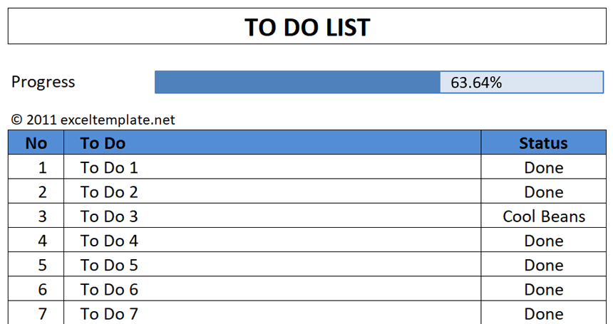 Daily to do list template the spreadsheet page